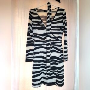 Artizan by Robin Barre Zebra Print Wrap Dress